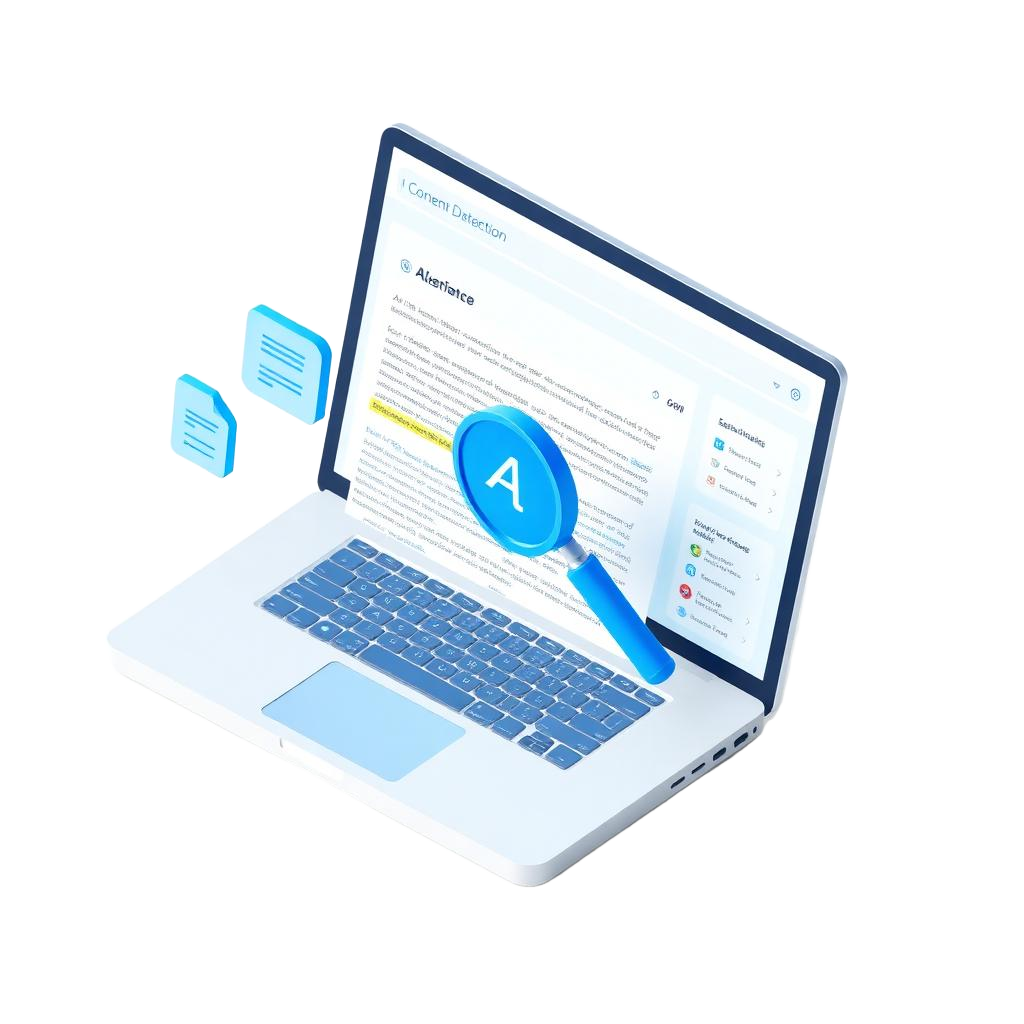 Verifick AI content detection dashboard illustration